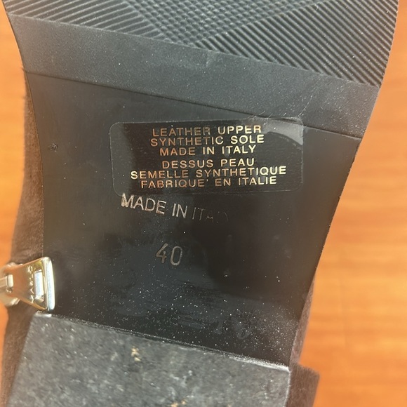 MA&LO-Italy-Laiss-Dark Brown Suede Ankle Boots-Side Zip-buckle-Sz40EU Cowboy - Picture 7 of 12